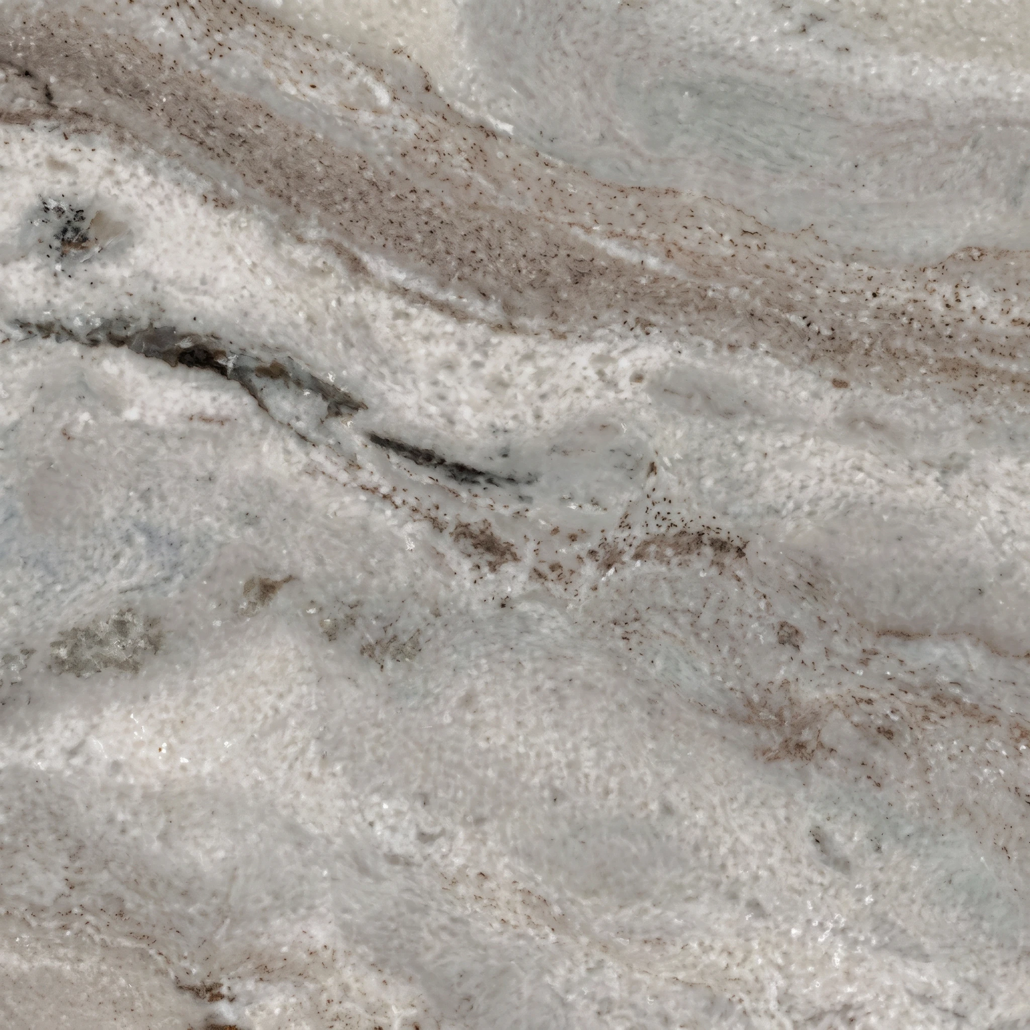 Gray Marble with Dramatic Brown Veins
