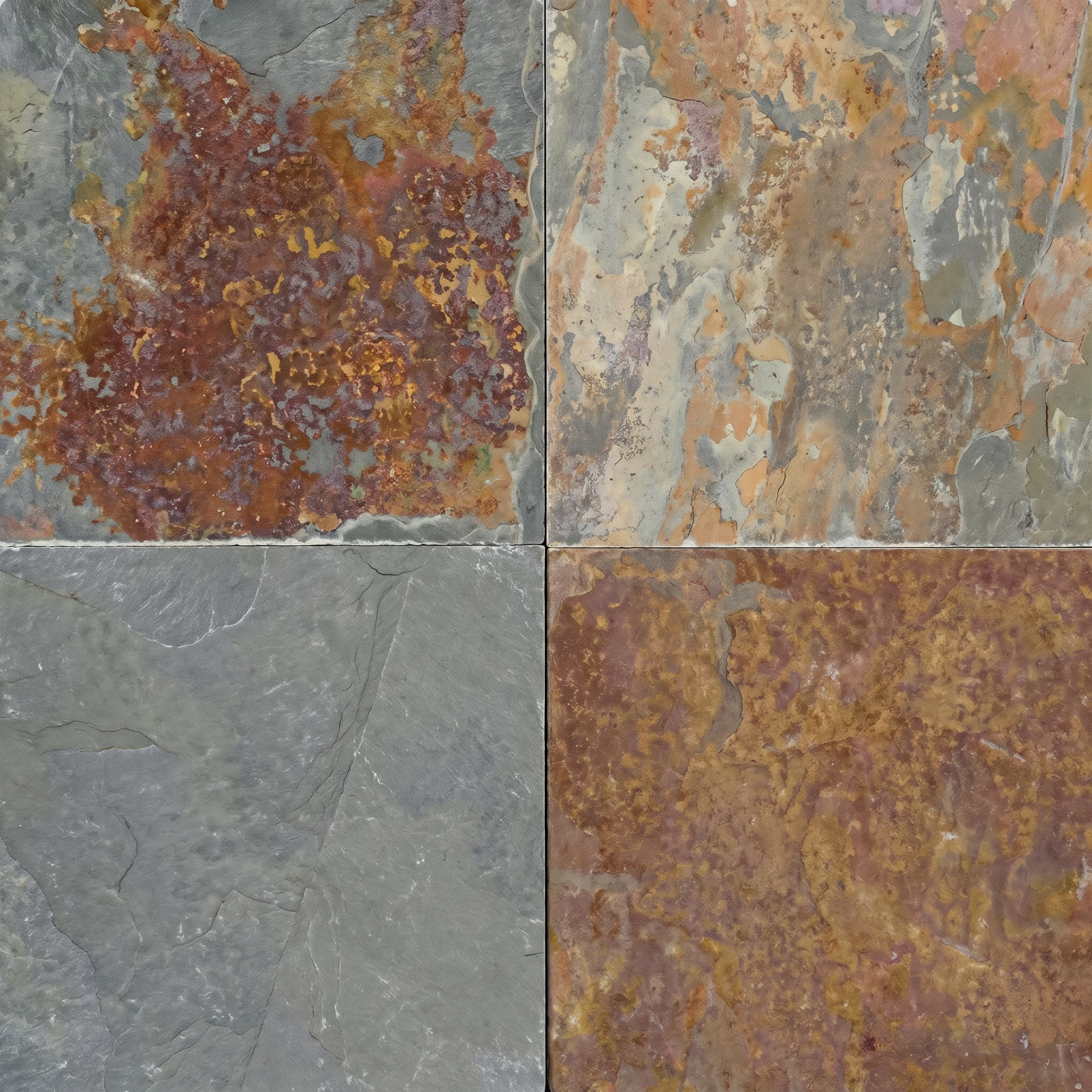 Rusty Orange Stone Mosaic Tiles