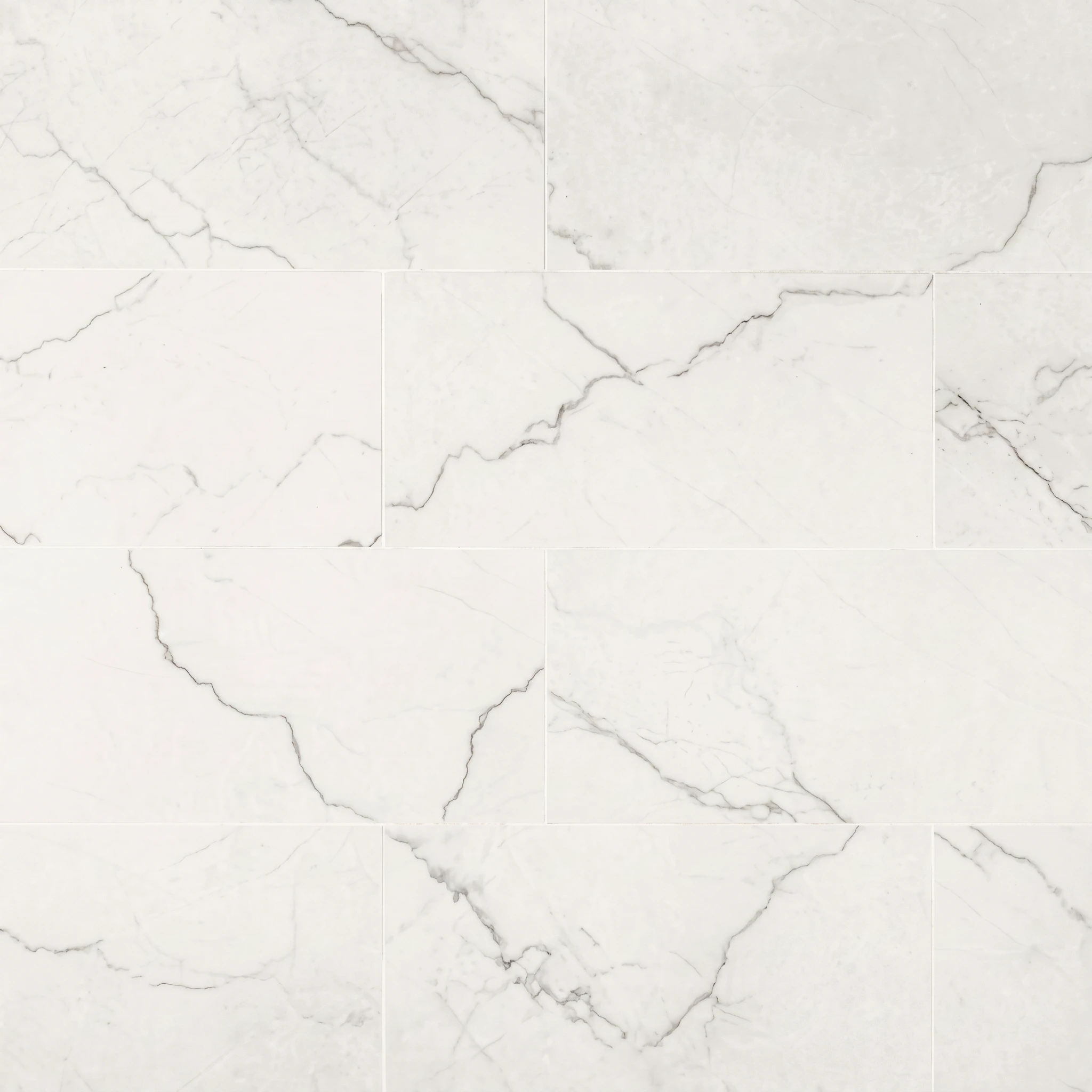 White Tile with Cracked Stone Pattern