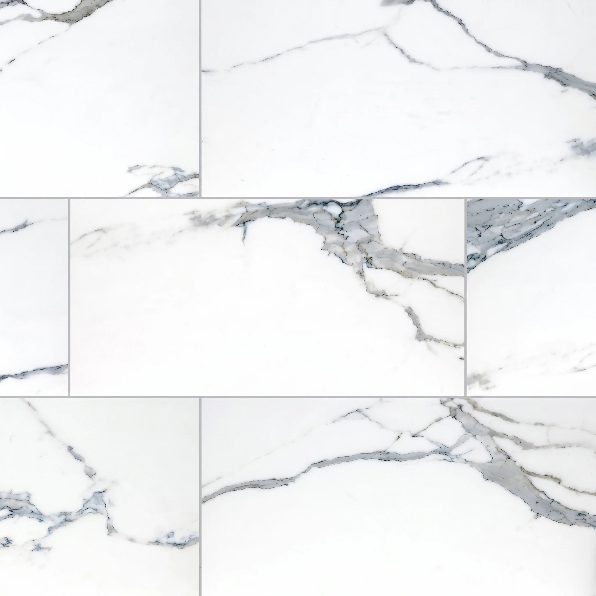 White Tile with Gray Marble Pattern